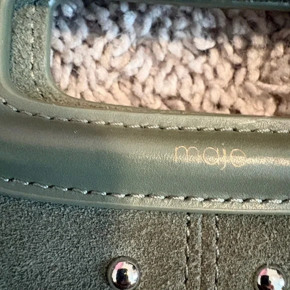 Maje M Bag - Fringe Olive Green Suede - Picture 2 of 8